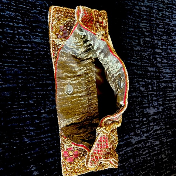 Handmade Wristlet Beaded Sequins Vintage Purse High Quality craftsmanship 9”x 7” - Picture 5 of 11